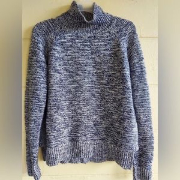 Madewell Sweater - Blue Marled Mock
Neck Pullover, sz xs - Picture 2 of 9